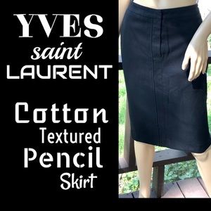 ▪️YVES SAINT LAURENT▪️Cotton Textured Pencil Skirt